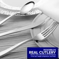 thumbnail image 2 of 75 Pieces Heavy Duty (Silver) Plastic Silverware Set, Disposable Cutlery Set, Great for Parties, Weddings, and Catering, Flatware Utensils Included: 25 Forks, 25 Spoons, 25 Knives, Stock Your Home, 2 of 7