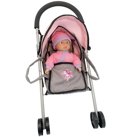 Bambolina: Doll Buggy Set - Includes 11.5" (29cm) Soft Doll & Carrier Cot, Kids Pretend Play, Ages 3 