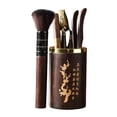 thumbnail image 2 of Juego de Té de Kung Estilo Japonés de 6 Piezas Juego de Té Accesorios de Juego de Té Cilindro de Té de Madera para El Hogar Herramientas para Ha ciruela Sunnimix Tetera Porcelana, 2 of 8