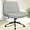 Gray, variant on PRZL Criss Cross Chair with Wheels & Pads Home Office Cross Legged Chairs Ergonomic Computer Desk Task Wide Seat for Bedroom Vanity Comfy Swivel (Pink)
