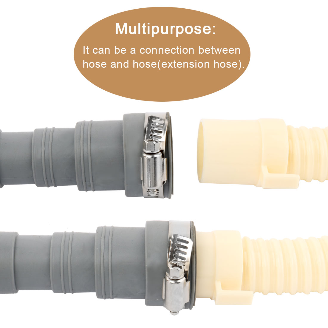 PVC Washing Machine Drain Hose Extension Kit,Universal Fit All Drain