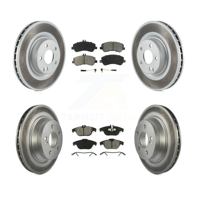 Transit Auto Front Rear Coated Disc Brake Rotors and Semi-Metallic Pads Kit for Car Mercedes-Benz GLK350 GLK250 KGS-100972