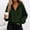 Army Green, variant on Women's Half Zip Hoodie Cropped Sweatshirt Long Sleeve Activewear Workout Causal Pullover Top with Pocket Brown S
