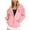 Pink 1, variant on SUYOLL Women's Hoodies Fall Winter Ribbon Feather Print Zipper Long Sleeve Pocket Drawstring Casual Sports Sweatshirt Hoodie Pullover Tops