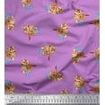 thumbnail image 1 of Soimoi Modal Satin Fabric Wool & Cat Animal Decor Fabric Printed Yard 42 Inch Wide, 1 of 3