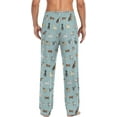 thumbnail image 2 of FREEAMG Cartoon Doodle Puppy Dog Pajama Pants for Men, Men's Separate Bottoms, Comfortable Sleep Lounge Pj Pants, 2 of 7