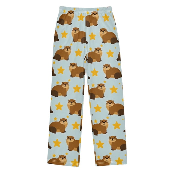 joogoo Groundhog Dog Stars Pajama Pants Pj Bottoms Sleepwear Lounge L