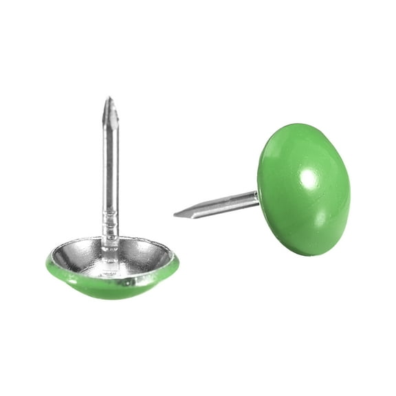 Uxcell 40Pack 11mmx17mm Round Head Decorative Upholstery Tacks Furniture Nails, Green