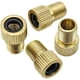thumbnail image 1 of Adaptador de válvula de latón para taladro de bicicleta - Convierte Presta a Schrader - Francia/Reino Unido a EE. UU. - Usa bomba estándar o compresor de aire para inflar neumáticos (paquete de 4) Fason WMPH-783, 1 of 6