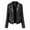 Black, variant on Odeerbi Jackets for Women 2025 Slim Leather Stand Collar Zip Motorcycle Suit Belt Coat Jacket Tops Red