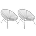 thumbnail image 2 of CosmoLiving by Cosmopolitan, Avo Collection, Indoor/Outdoor Modern XL Lounge Chair, 2-Pack, Light Gray, 2 of 13