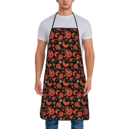 

Tideii Paisley 5 for Tie-up Apron Unisex Waterproof and Stain-Resistant Bib Apron for Kitchen Garden Painting