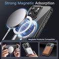 thumbnail image 3 of JETech Magnetic Case for iPhone 15 Pro 6.1-Inch Compatible with MagSafe Wireless Charging, Shockproof Phone Bumper Cover, Anti-Scratch Clear Back (Black), 3 of 7