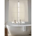thumbnail image 5 of Ivory White Sheer Curtains 72 Inch Length 2 Panels Set for Living Room/Bedroom, Modern Pure Ivory White Semi Curtain Sheers Drapes Rod Pocket Curtains Window Treatment Set 52''x72''x2, 5 of 7