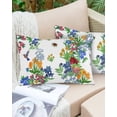 thumbnail image 6 of Watercolor Botanical Throw Pillow Cover,Colorful Birds Leaves Seasonal Printed Rectangle Decorative Pillow Case Protector Soft Cushion Cover Lumbar Pillowcase for Couch Sofa Bedroom Decor 16x24 Inch, 6 of 8