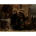 thumbnail image 2 of Władysław Rossowski 24x19 Gold Ornate Framed and Double Matted Museum Art Print Titled - In Front of a Church (1886), 2 of 4