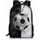thumbnail image 1 of Football Backpack Children School Backpack Soccer Pattern Book Bags, 1 of 5