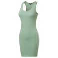 thumbnail image 2 of FashionOutfit Women's Fitted Solid Basic Sleeveless Racerback Bodycon Mini Dress, 2 of 3