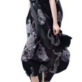 thumbnail image 2 of Vestido de verano para mujer, vestidos largos estilo vintage, moda femenina manga corta, XXL, 2 of 2