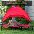 thumbnail image 3 of Best Choice Products 48in Elevated Cooling Dog Bed, Outdoor Raised Mesh Pet Cot w/ Removable Canopy, Carrying Bag - Red, 3 of 8