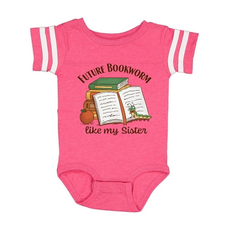 

Inktastic Future Bookworm Like My Sister Gift Baby Boy or Baby Girl Bodysuit
