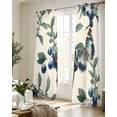 thumbnail image 5 of Blueberry Spring Leaves Sheer Curtains 84 Inch Length 2 Panels Set for Living Room/Bedroom, Beige Botanical Branches Kitchen Curtains Grommet Semi-Sheer Curtains Drapes Window Treatments 52"x84"x2, 5 of 7