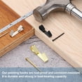 thumbnail image 3 of Uxcell 100 Pcs Picture Hangers 30lb Picture Hooks 50 Hangers + 50 Nails Silver, 3 of 7
