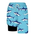 thumbnail image 4 of Mens Swim Trunks with Compression Liner 9 Inch Inseam Swimming Trunks Shorts for Men, 4 of 6
