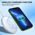 thumbnail image 4 of SaniMore for iPhone 14 Pro 6.1" 2022 Transparent Magnetic Case, Rugged Clear PC Back & TPU Bumpers Case with Wireless Charging for iPhone 14 Pro Shockproof Protective Cover, Darkgreen, 4 of 9