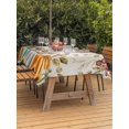 thumbnail image 2 of Outdoor Tablecloth with Umbrella Hole and Zipper, Orange Pumpkin Fall Rectangle Table Cloth 60x120 Inch Waterproof Tablecloth, Thanksgiving Botanical Sunflower Rustic Picnic Table Cover for Patio, 2 of 7