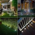 thumbnail image 5 of Paquete de 4 luces de disco solares para exteriores, iluminación de paisaje de tierra impermeable para paso de pasarela de jardín, 5 of 5