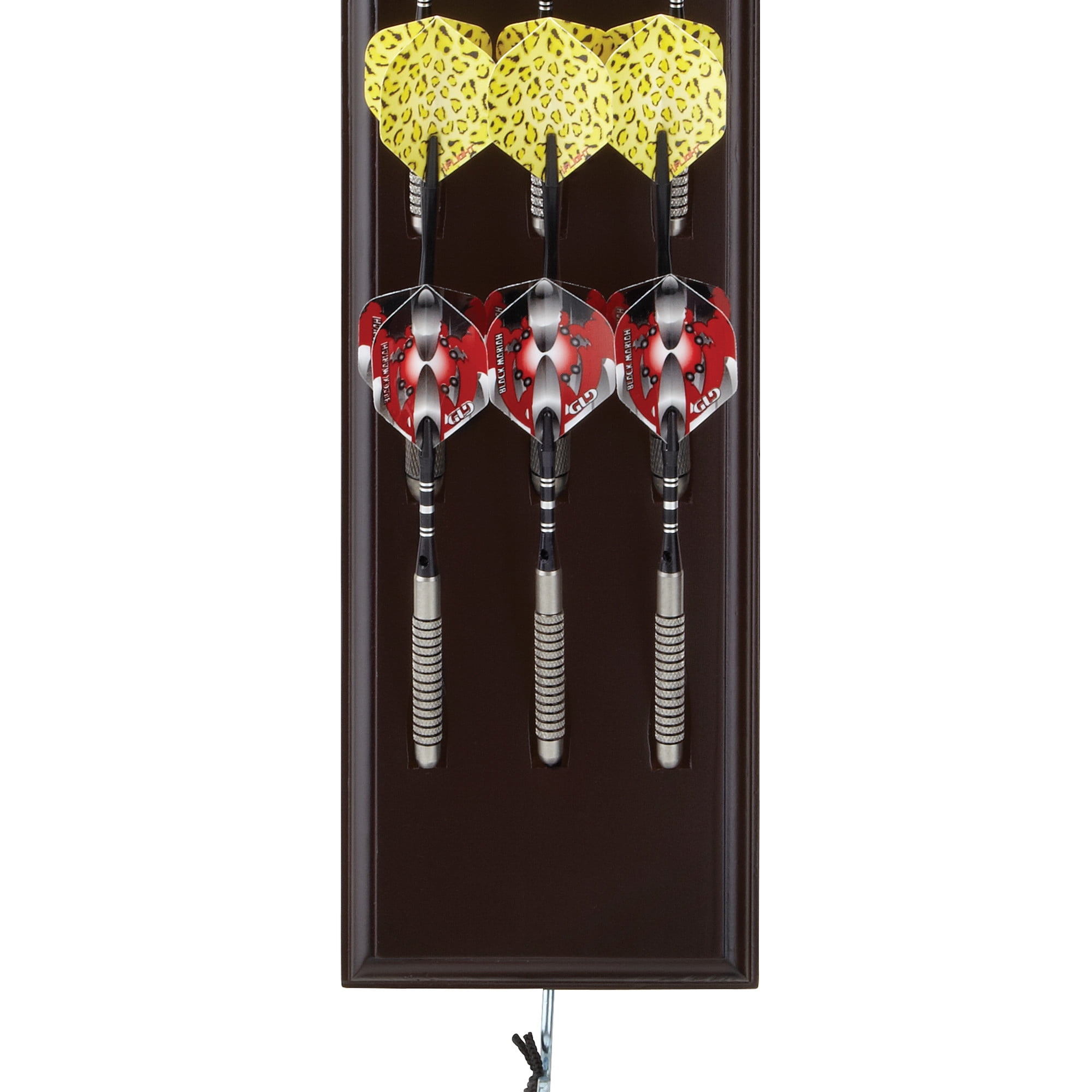 Viper Dart Caddy, Wall Mounted Dart Rack for 12 Darts, Mahogany