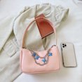 thumbnail image 2 of Bolso de mujer Retro mariposa cadena axila Casual PU bolsos pequeños rosa, 2 of 7