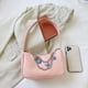 thumbnail image 2 of Retro Mujeres Mariposa Cadena Underarm Bag Casual PU Bolsos pequeños (Rosa), 2 of 6