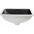thumbnail image 3 of WinZo 14.5"D x 21"W x 8"H Rectangular 21-Inch Undermount Bathroom Sink for Granite Countertop Vanity Basin Including Pop-up Drain,Matte Black, 3 of 6