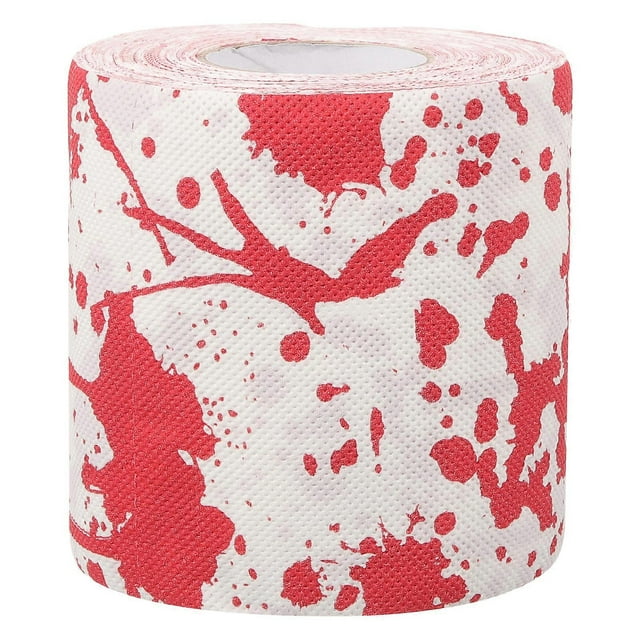 1 Roll Bloodstain Toilet Paper Scary Bloody Printed Roll Paper Roll Paper Bathroom Toilet Paper Roll