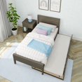 thumbnail image 6 of Max & Lily Twin Bed with Trundle, Classic Solid Wood Platform Bed with Panel Headboard, 6 of 10