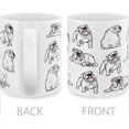 thumbnail image 3 of Animal Ceramic Mug English Bulldog Funny Playful Postures Ceramic Coffee Mug Tea Cup, Poodle Hen Shepherd Frog Shark Dog Ceramic Cup Animal Protection Gifts for Animal Lovers - 11 OZ, 3 of 7