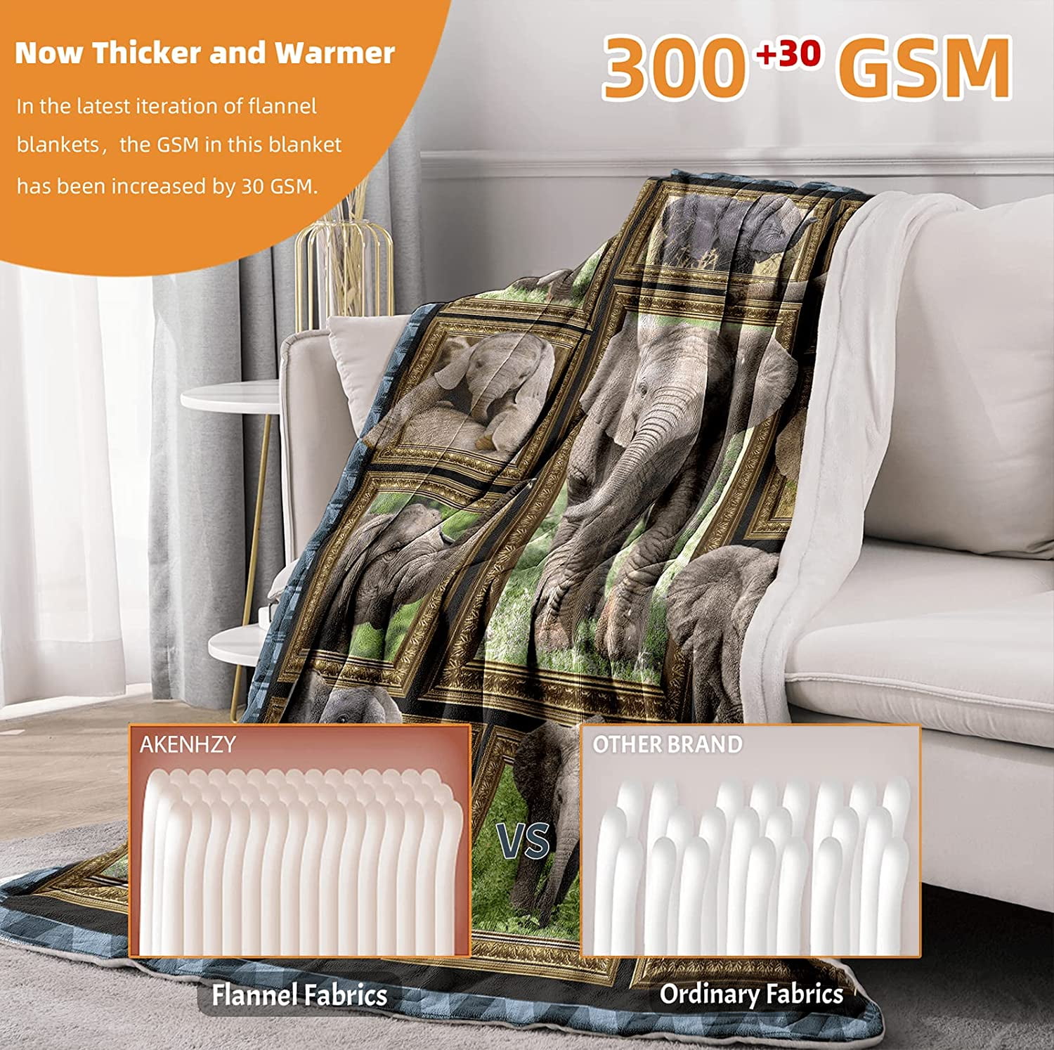 Moose Lover Gifts for Women Men Moose Print Fleece Throw Blanket