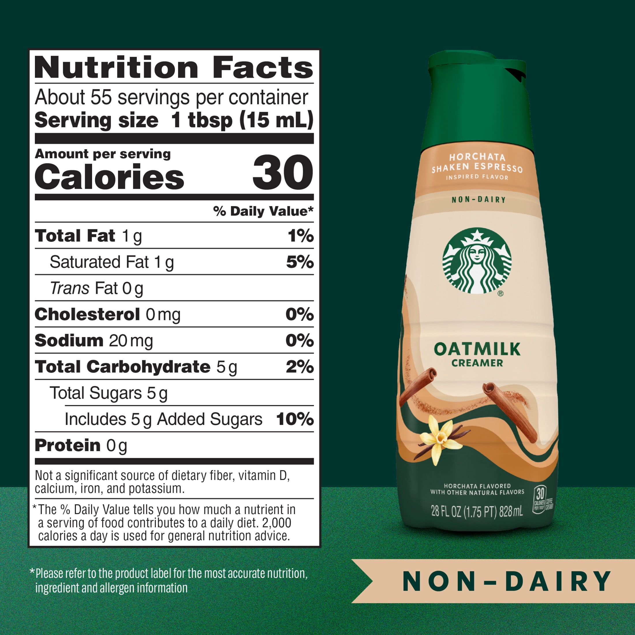 Starbucks Horchata Shaken Espresso Inspired Non-Dairy Creamer, 28 fl. oz. Bottle 28 fl oz