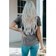 thumbnail image 2 of ABPHQTO Camiseta estampada gris LOVE everyone de mujer, 2 of 5