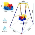 thumbnail image 5 of 3-in-1 Toddler Swing, Baby Swing Set for Indoor and Outdoor Play, Kids Outdoor Swing, Blue, 5 of 5