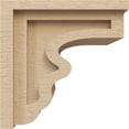 thumbnail image 3 of 8"W x 8"D x 8"H Wide Highland Rough Cedar Woodgrain TimberThane Corbel, Primed Tan, 3 of 6