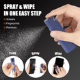 thumbnail image 3 of walrfid Car Screen Cleaner, Computer Screen Cleaner Spray and Wipe, Laptop Cleaning Mist Kit for Electronic iPad, iPhone, MacBook, Monitor, Tablet Display, with Black Graffiti Case - Denim Blue, 3 of 6