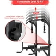 thumbnail image 6 of Pirecart Power Tower with Bench Height Adjustable Pull Up Bar Stand Dip Station with Folding Weight Bench and 4 Ropes, 400lbs, 6 of 8