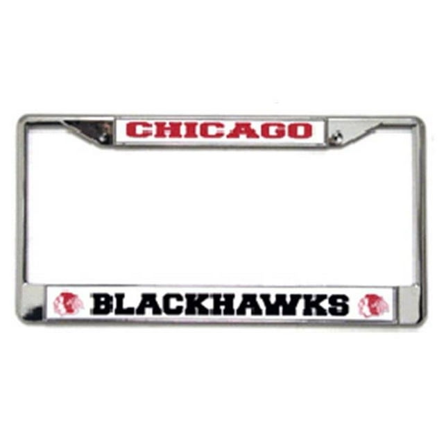 Chicago Blackhawks License Plate Frame Chrome