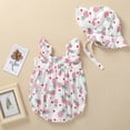 thumbnail image 3 of EnJoCho 2024 Clothing for Baby Baby Girls Straps Pineapple Print Romper Sunsuit Hat Bodysuit Baby Kids Trendy Cute Romper Clothing, 3 of 9