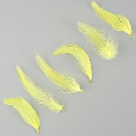 ZUCKER™ Rooster Dyed Blood Quill (neck) Hackle Feathers 1-3 inches -1LB - Flourescent Chartreuse