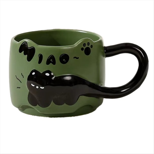 de Cerámica con Forma de Vintage de 380 Ml: de Café Apilada para Desayuno, Uso en Dormitorios, Artículos para Beber en el Hogar, Regalo de Cumpleaños Ideal A