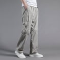 thumbnail image 5 of BVOFAR Cargo Pants for Men Big and Tall Lightweight Elastic Waisted Hiking Trousers Casual Workout Joggers Utility Work Trouser Gray XXXL, 5 of 6